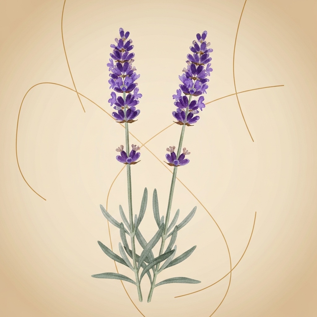 Lavender botanical illustration